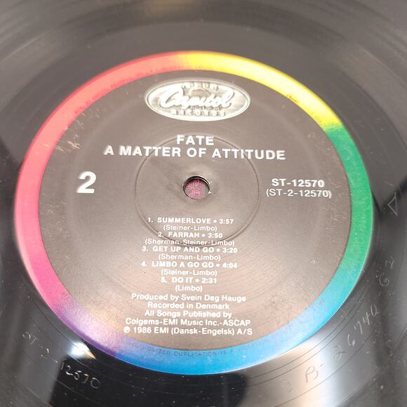 Fate A Matter of Attitude Vinyl Record 1986 - Picture 6 of 6